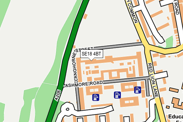 SE18 4BT map - OS OpenMap – Local (Ordnance Survey)