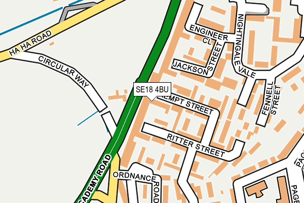 SE18 4BU map - OS OpenMap – Local (Ordnance Survey)