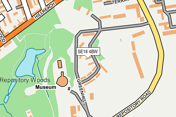 SE18 4BW map - OS OpenMap – Local (Ordnance Survey)