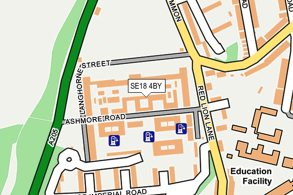 SE18 4BY map - OS OpenMap – Local (Ordnance Survey)
