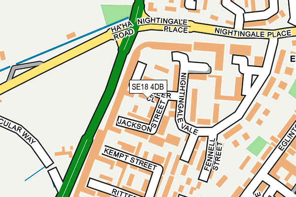 SE18 4DB map - OS OpenMap – Local (Ordnance Survey)