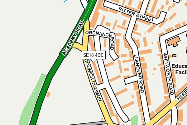 SE18 4DE map - OS OpenMap – Local (Ordnance Survey)