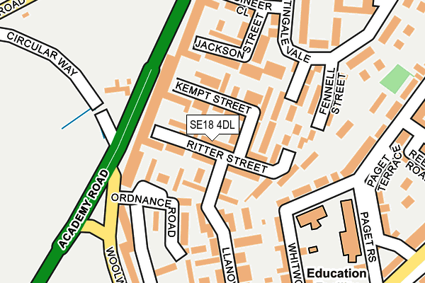 SE18 4DL map - OS OpenMap – Local (Ordnance Survey)