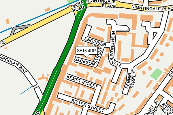 SE18 4DP map - OS OpenMap – Local (Ordnance Survey)