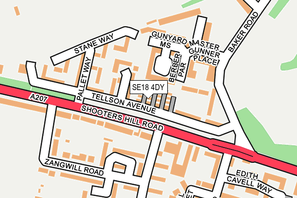 SE18 4DY map - OS OpenMap – Local (Ordnance Survey)