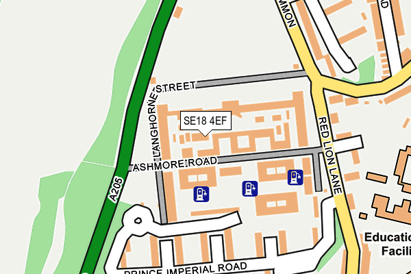 SE18 4EF map - OS OpenMap – Local (Ordnance Survey)