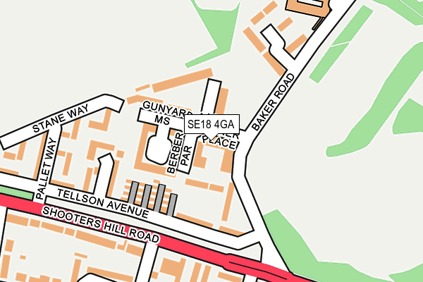 SE18 4GA map - OS OpenMap – Local (Ordnance Survey)