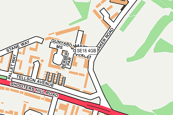 SE18 4GB map - OS OpenMap – Local (Ordnance Survey)