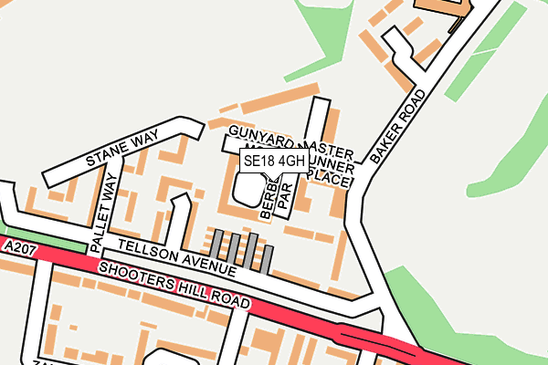 SE18 4GH map - OS OpenMap – Local (Ordnance Survey)