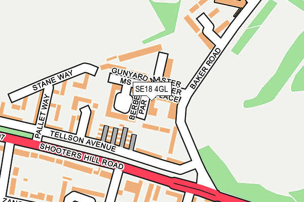 SE18 4GL map - OS OpenMap – Local (Ordnance Survey)