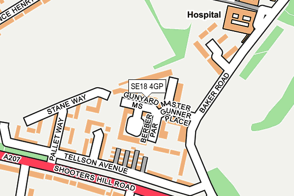 SE18 4GP map - OS OpenMap – Local (Ordnance Survey)