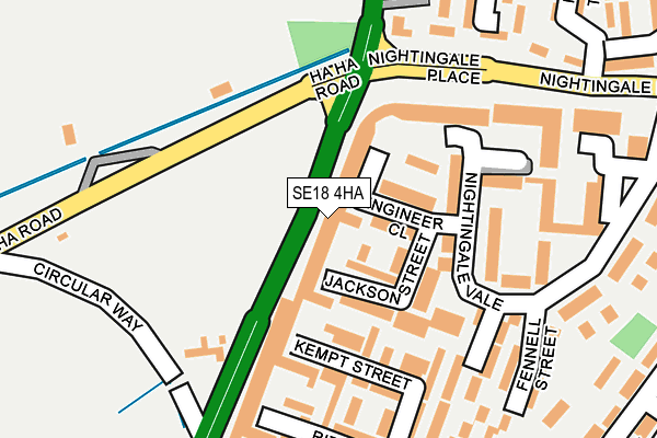 SE18 4HA map - OS OpenMap – Local (Ordnance Survey)