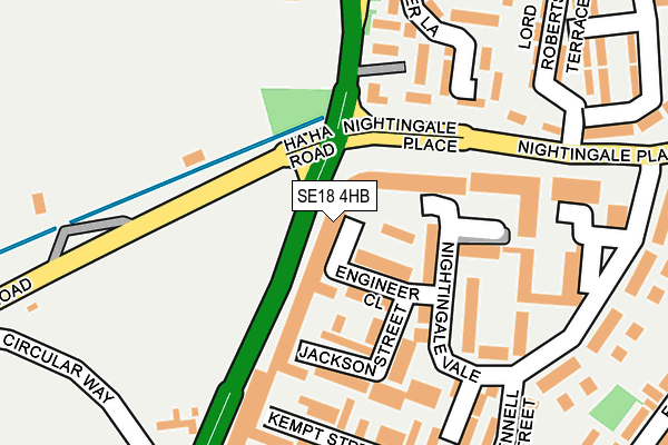 SE18 4HB map - OS OpenMap – Local (Ordnance Survey)