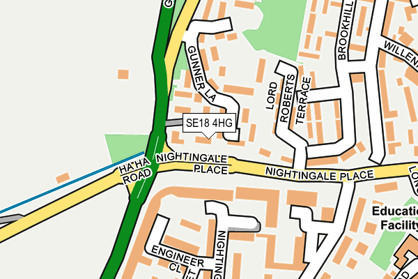 SE18 4HG map - OS OpenMap – Local (Ordnance Survey)