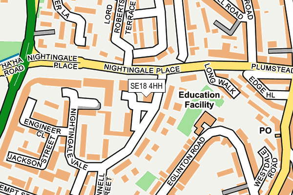SE18 4HH map - OS OpenMap – Local (Ordnance Survey)