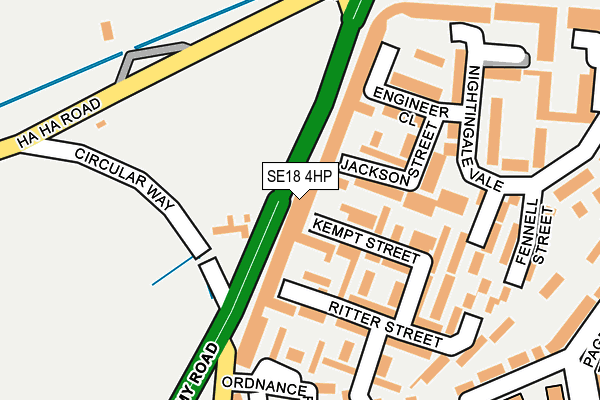 SE18 4HP map - OS OpenMap – Local (Ordnance Survey)