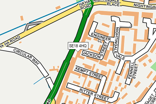 SE18 4HQ map - OS OpenMap – Local (Ordnance Survey)