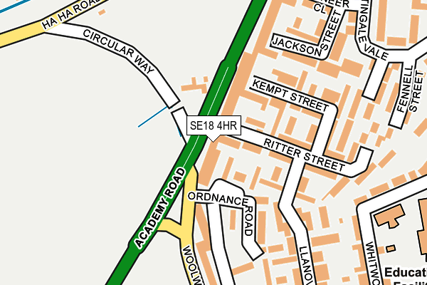 SE18 4HR map - OS OpenMap – Local (Ordnance Survey)