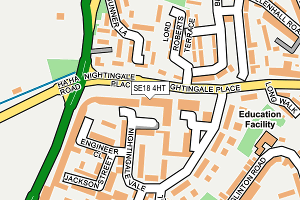 SE18 4HT map - OS OpenMap – Local (Ordnance Survey)