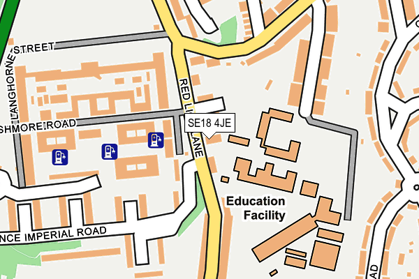 SE18 4JE map - OS OpenMap – Local (Ordnance Survey)