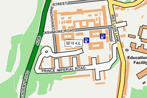 SE18 4JL map - OS OpenMap – Local (Ordnance Survey)