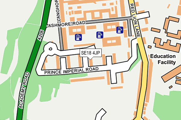 SE18 4JP map - OS OpenMap – Local (Ordnance Survey)
