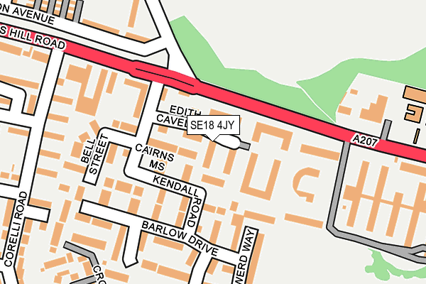 SE18 4JY map - OS OpenMap – Local (Ordnance Survey)