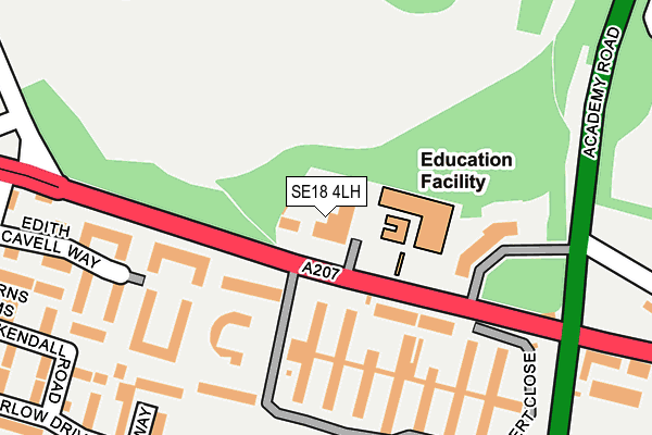 SE18 4LH map - OS OpenMap – Local (Ordnance Survey)