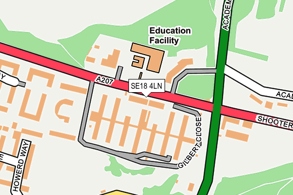SE18 4LN map - OS OpenMap – Local (Ordnance Survey)