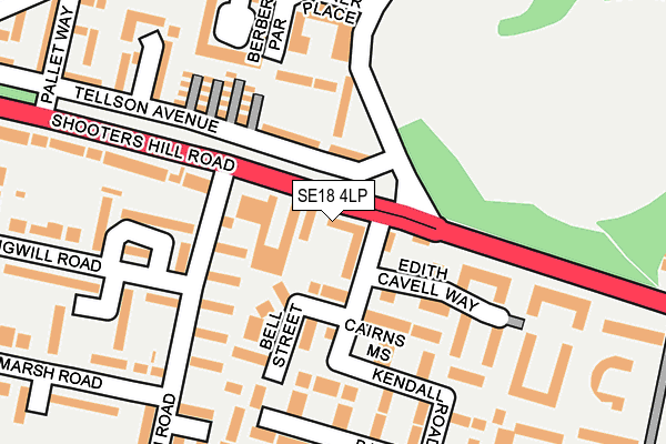 SE18 4LP map - OS OpenMap – Local (Ordnance Survey)