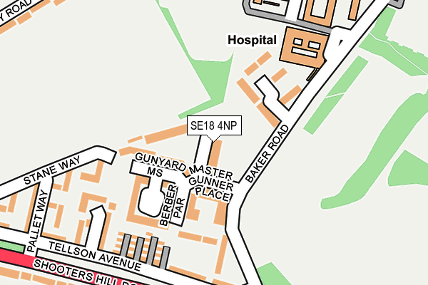 SE18 4NP map - OS OpenMap – Local (Ordnance Survey)