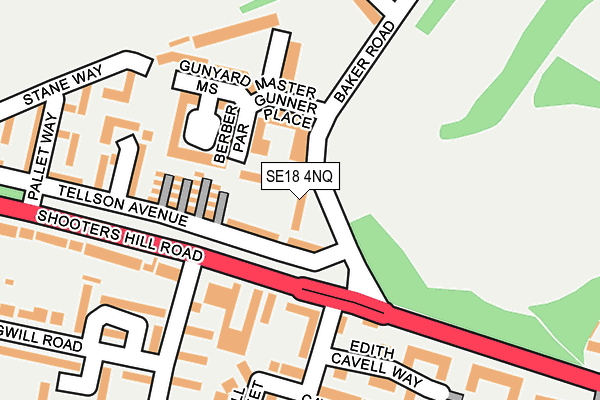 SE18 4NQ map - OS OpenMap – Local (Ordnance Survey)