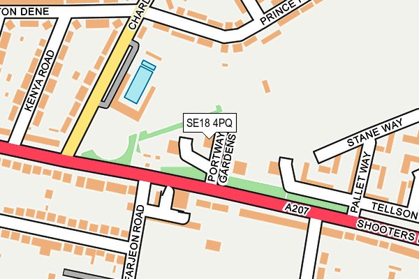 SE18 4PQ map - OS OpenMap – Local (Ordnance Survey)