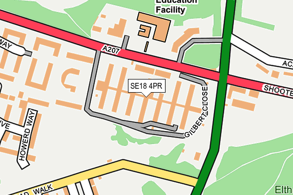 SE18 4PR map - OS OpenMap – Local (Ordnance Survey)