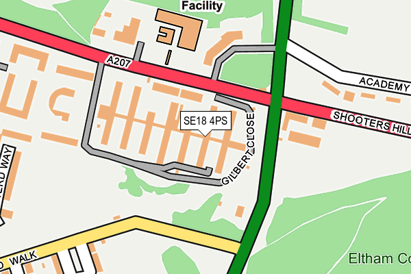 SE18 4PS map - OS OpenMap – Local (Ordnance Survey)