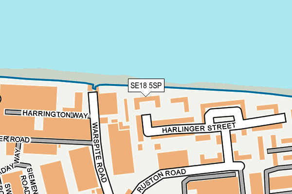 SE18 5SP map - OS OpenMap – Local (Ordnance Survey)