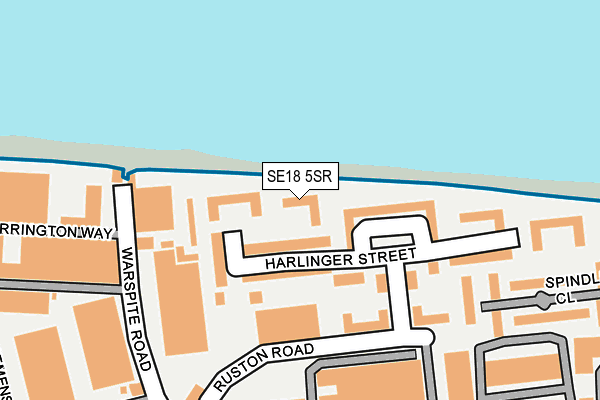 SE18 5SR map - OS OpenMap – Local (Ordnance Survey)
