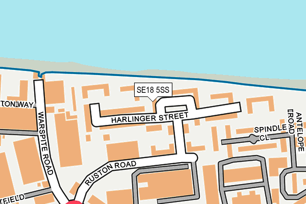 SE18 5SS map - OS OpenMap – Local (Ordnance Survey)