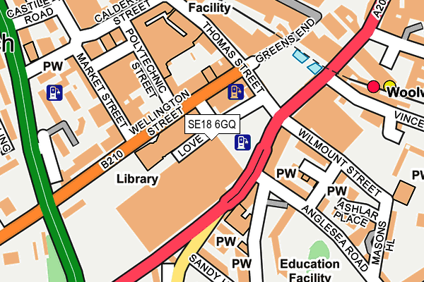 SE18 6GQ map - OS OpenMap – Local (Ordnance Survey)