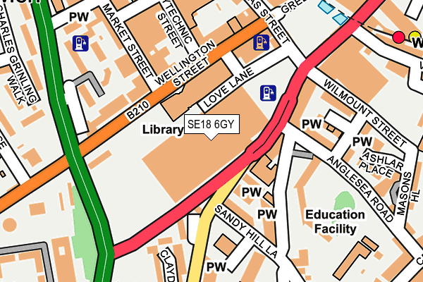 SE18 6GY map - OS OpenMap – Local (Ordnance Survey)
