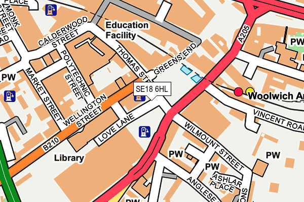 SE18 6HL map - OS OpenMap – Local (Ordnance Survey)