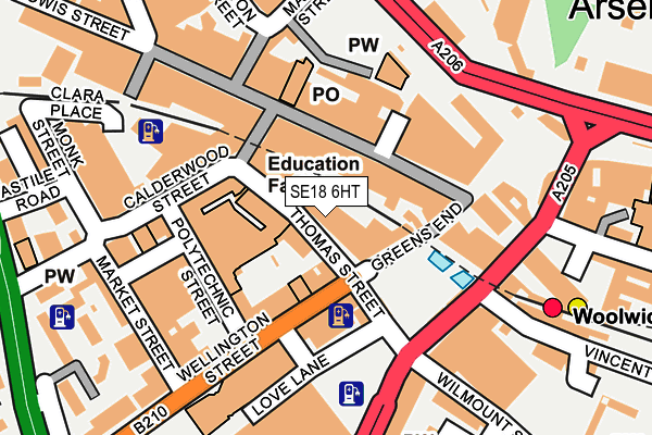 SE18 6HT map - OS OpenMap – Local (Ordnance Survey)