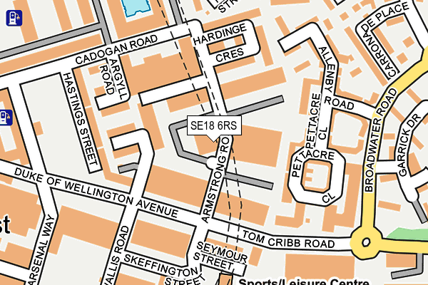 SE18 6RS map - OS OpenMap – Local (Ordnance Survey)