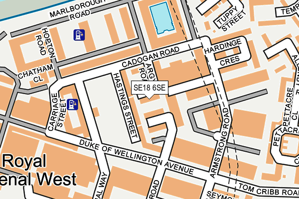 SE18 6SE map - OS OpenMap – Local (Ordnance Survey)