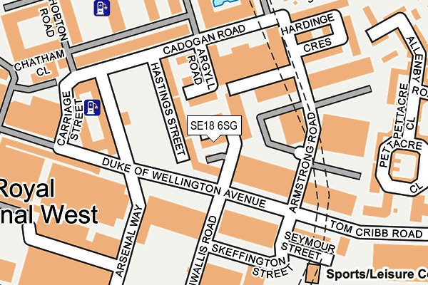 SE18 6SG map - OS OpenMap – Local (Ordnance Survey)