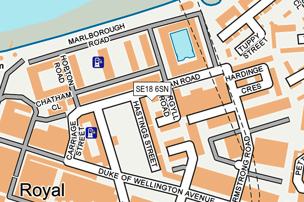 SE18 6SN map - OS OpenMap – Local (Ordnance Survey)