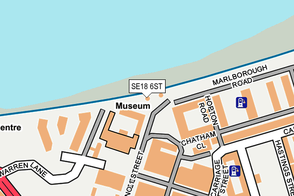 SE18 6ST map - OS OpenMap – Local (Ordnance Survey)