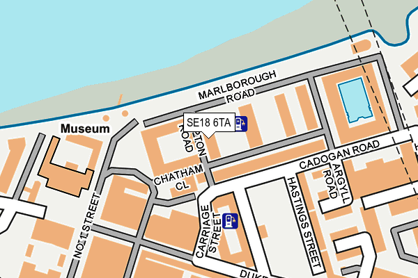 SE18 6TA map - OS OpenMap – Local (Ordnance Survey)