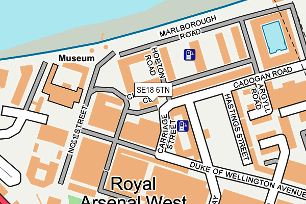 SE18 6TN map - OS OpenMap – Local (Ordnance Survey)