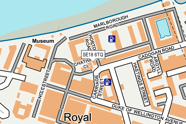 SE18 6TQ map - OS OpenMap – Local (Ordnance Survey)